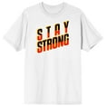thumbnail image 1 of Gym Culture Stay Strong White Graphic Tee-Medium, 1 of 4