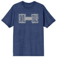 thumbnail image 1 of Gym Culture Swol Goals On Dumbbell's Navy Heather Graphic Tee-Large, 1 of 4