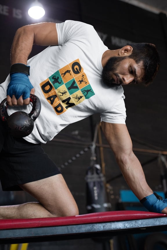 Gym Dad TShirt, Barbell Lifting Shirt, Workout T-shirt for Father, Fitness Dad Tee, Cool Gym , Strong Dad Muscle Shirt, Strong Dad Shirt All Size S-5Xl