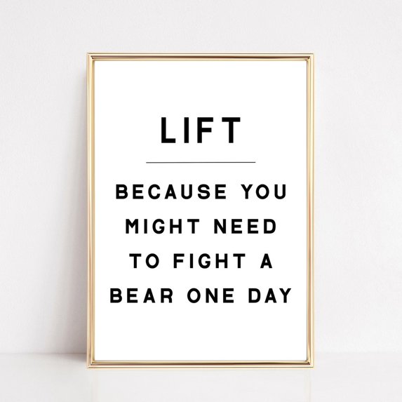 Gym Decor, Gym Wall Art, Home Gym Decor, Lifting Poster, Gym Print, Print Wall Art, Minimalist Typography, UNFRAMED PAPER POSTER, Home Decor, Vintage Gift, Living Room Dercor