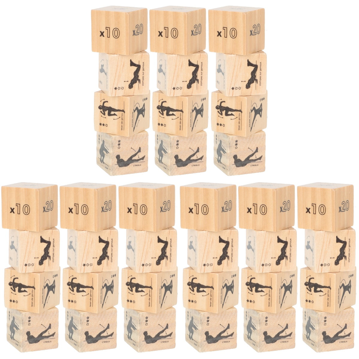 Gym Dice Sports Game 9 Sets Digital Sieve Number Children’s Toys Wooden ...