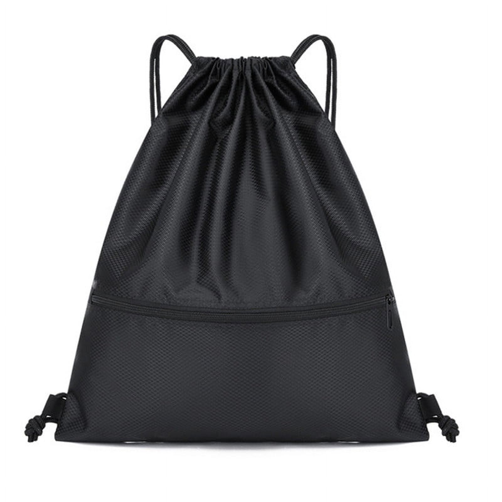 Gym Drawstring Bag, Waterproof Drawstring Backpack with Zipper