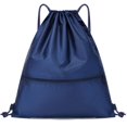 thumbnail image 1 of Gym Drawstring Bag, Waterproof Drawstring Backpack with Zipper Pocket, Men's and Women's Fitness Drawstring Bag Swimming Bag, Large Capacity, 1 of 6