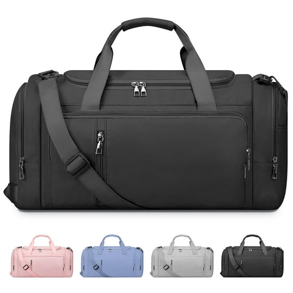 XUEYU Gym Duffle Bag Backpack Waterproof Sports Duffel Bags Travel Weekender Bag for Men Women Overnight Bag with Shoes Compartment Black