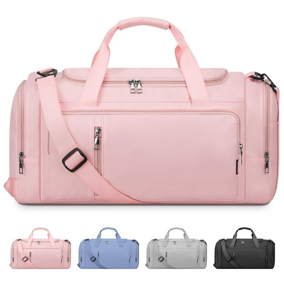 XUEYU Gym Duffle Bag Backpack Waterproof Sports Duffel Bags Travel Weekender Bag for Men Women Overnight Bag with Shoes Compartment Pink