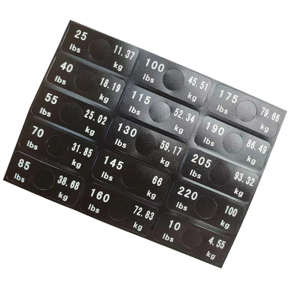 Gym Equipment Fitness Equipment Gym Number Stickers Weight Stack Labels ...