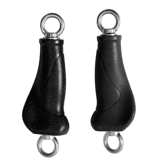 Gym Exercise Grip Handles Pull Up Training for Strengthen Cable Machine Attachment Multipurpose Heavy Duty Grips,1 pair x Exercise Grip Handles,Black