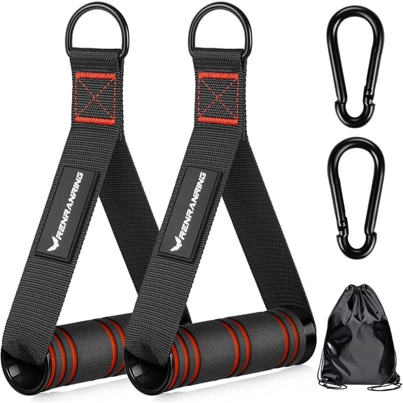 Gym Exercise Handles, Replacement Handle Attachments for Machine Pulleys, Resistance Band and Strength Trainer, Pull Down Workout Accessories, Gym Add Equipment