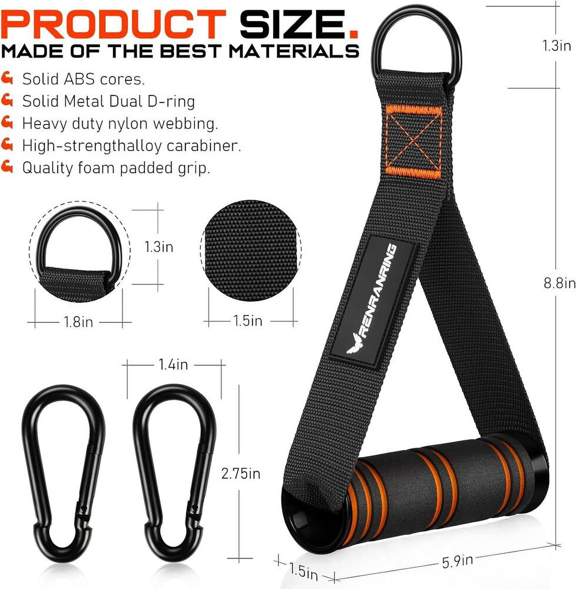 Gym Exercise Handles, Replacement Handle Attachments for Cable Machine Pulleys,