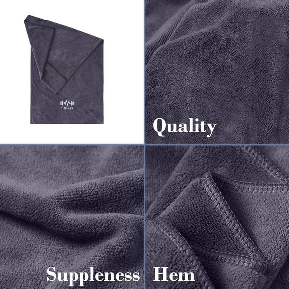 Gym Exercise Towel, Non-slip Sweat Pad, Towel Equipment, Breathable Absorbent, for Running Hiking, Wipe Sweat Towel | Gray KTFgvq