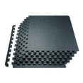 thumbnail image 1 of Gym Floor Mats 0.56 Inch Thick, 25 Tiles Rubber EVA Foam, 100 Sq Ft Interlocking Puzzle Mats for Home Gym, Garage, Workout, Black & Blue, 1 of 7