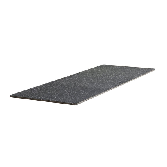 Gym Floor Mats 24x24, 12-Pack EVA Foam & Rubber Interlocking Tiles - 48 Sq Ft Coverage - Waterproof Exercise Flooring for Home, Garage, Workout Rooms - Black & White