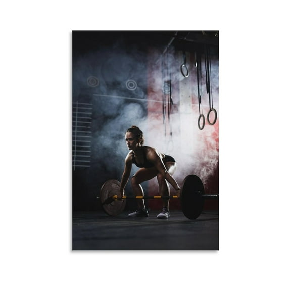 Gym Girl Motivational Muscle Sport Bodybuilding 2 Canvas Wall Art Poster Decorative Bedroom Modern Home Print Picture Artworks Posters 08x12inch(20x30cm)