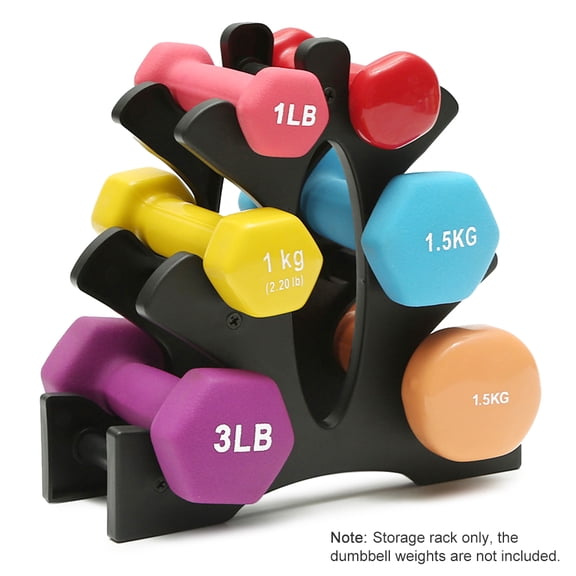Gym-Grade Dumbbell Storage Rack - Compact Triangle Weight Holder Stand for Home Gym (9.0 x 3.1 x 9.2 inches)