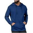 thumbnail image 1 of Gym Hoodies for Men Lightweight Mesh Breathable Workout Hooded Sweatshirt with Drawstring Plain Casual Long Sleeve Sweater Solid Color Fitness Sports Athletic Hoody Pullover Tops, 1 of 6
