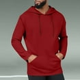 thumbnail image 1 of Gym Hoodies for Men Casual Athletic Mesh Breathable Loose Fit Hooded Workout Sweatshirts with Front Pockets, 1 of 6