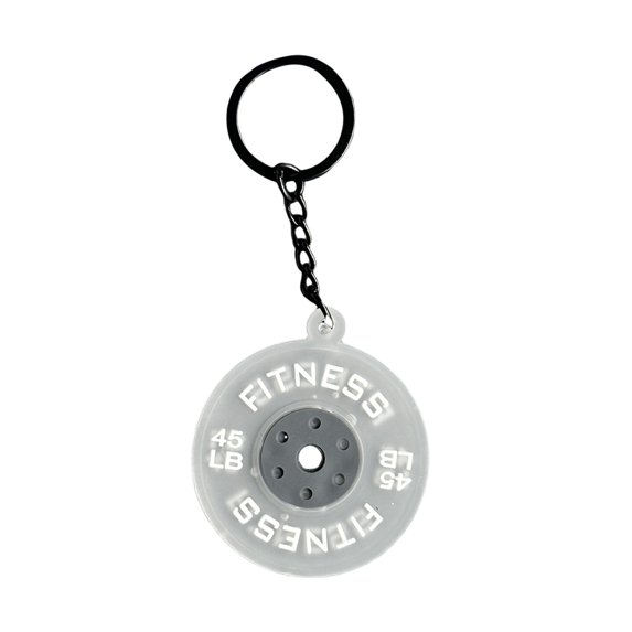 Gym Keychain Pendant Rubber Metal Fitness Keychain Pendant for Workout Gym Enthusiasts Exercise Gift Reminder Metal Key Chain