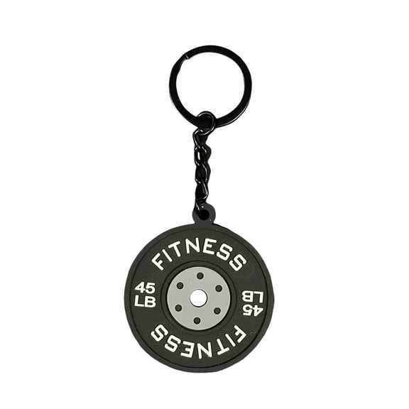 Gym Keychain Pendant Rubber Metal Fitness Keychain Pendant for Workout Gym Enthusiasts Exercise Gift Reminder Metal Key Chain
