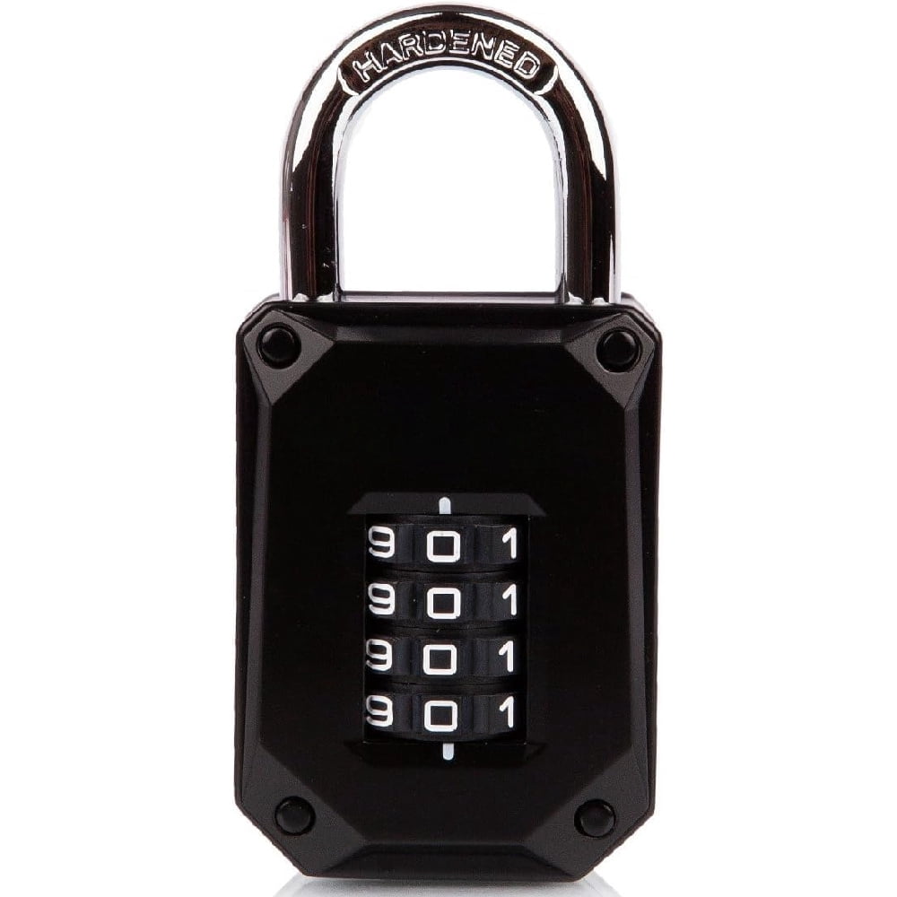Gym Locker Lock - 4 Digit, Heavy Duty, Hardened Stainless Steel ...