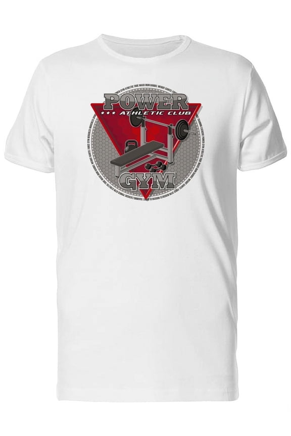 Gym Logo With Bench And Barbell T-Shirt Men -Image by Shutterstock, Male XX-Large