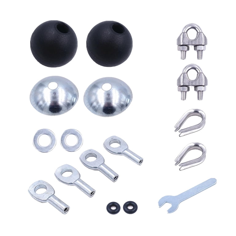 2x Fitness-Seilverbinder Aus Edelstahl Mit Nylon-Endkappe – Für Kabel 5-6mm, Passend Für Kabelzugmaschinen Im Heim-Fitnessstudio