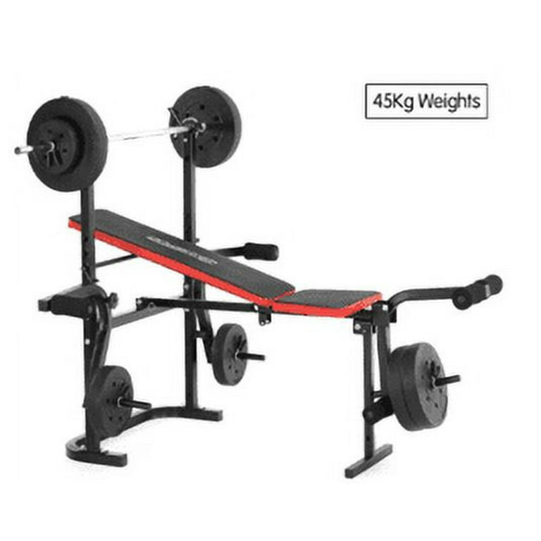 Gym Master Pr Weight Bench Combo 70lbs Weight Set Walmart
