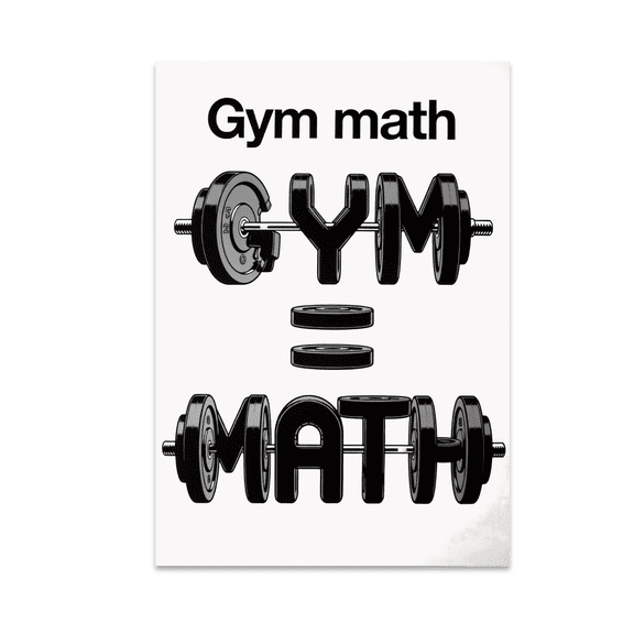Gym Math Weight Plates Art - Fitness Enthusiast - 13x19 Poster Print