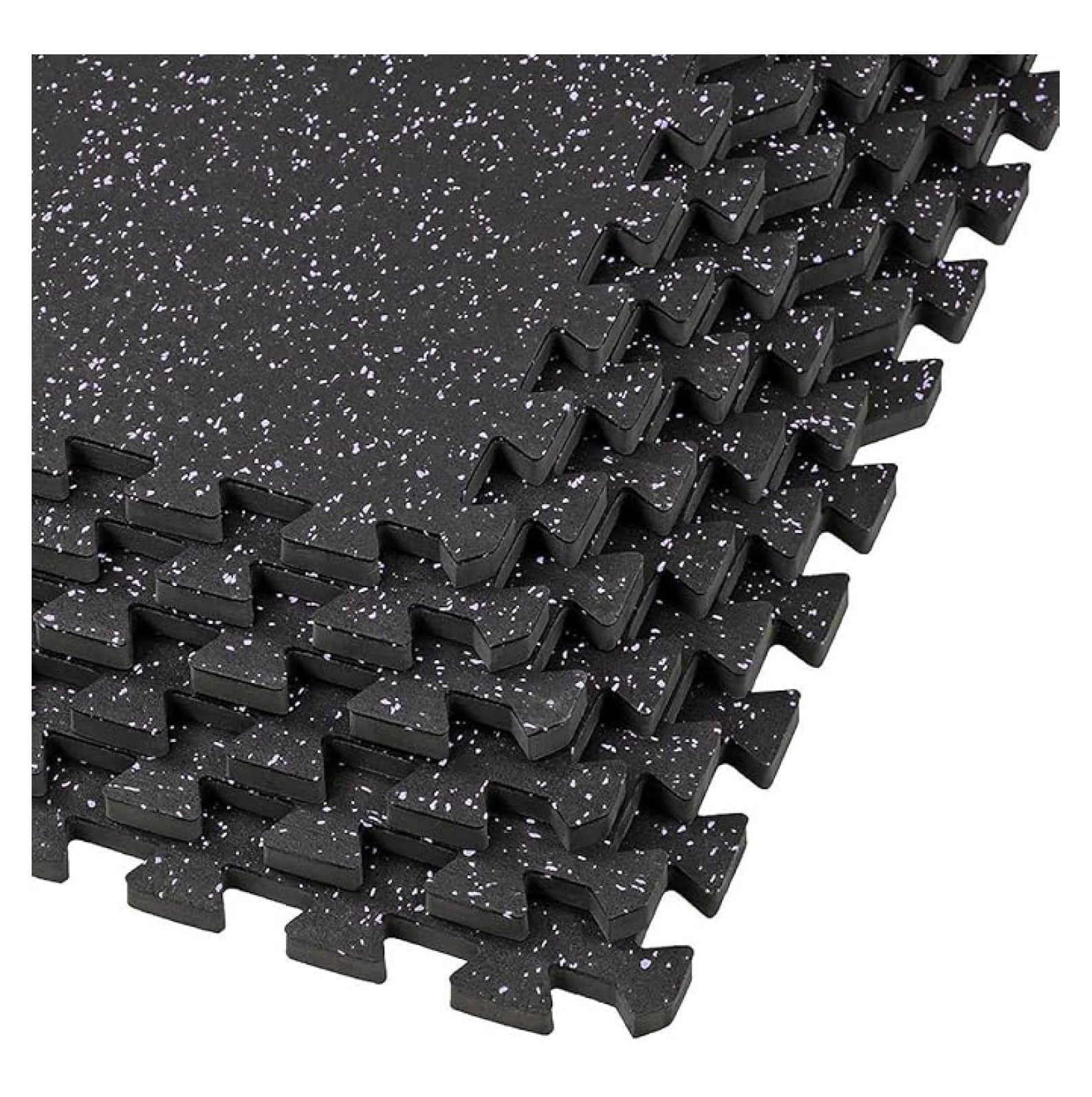 Gym Mats Interlocking 1/2 Inch Thick - 12 Tiles Workout Flooring ...