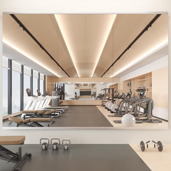 Gym Mirror, 48''x30'' 3PCS Mirrors for Home Gym Wall Large, Full Body Mirror for Yoga, Garage, Dance Studio, Anti-Rust, Tempered Glass,Frameless Rectangle Wall-Mounted Workout Mirrors