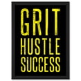 thumbnail image 1 of Gym Motivation Grit Hustle Respect Exercise Workout Decor Artwork Framed Wall Art Print A4, 1 of 4