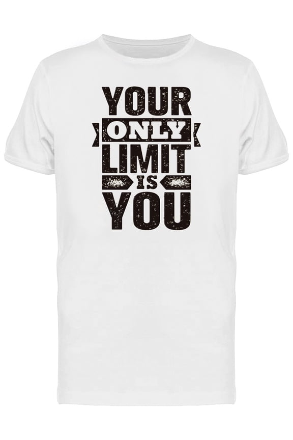 Gym Motivation Your Only Limit Tee Men's -Image by Shutterstock