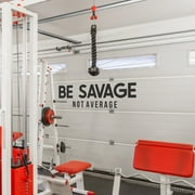 Gym Motivational Wall Decal Sticker Quote Vinyl Wall Art Decor - Be Savage, Not Average