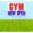 thumbnail image 1 of Gym Now Open (18" x 24") Yard Sign, Includes Metal Step Stake, 1 of 6