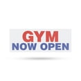 thumbnail image 1 of Gym Now Open Vinyl Decal 48 Inch x 18 Inch Weatherproof Heavy-Duty Adhesive Backing | Fitness Promotions, New Location, Membership Opportunities | Made in USA, 1 of 6