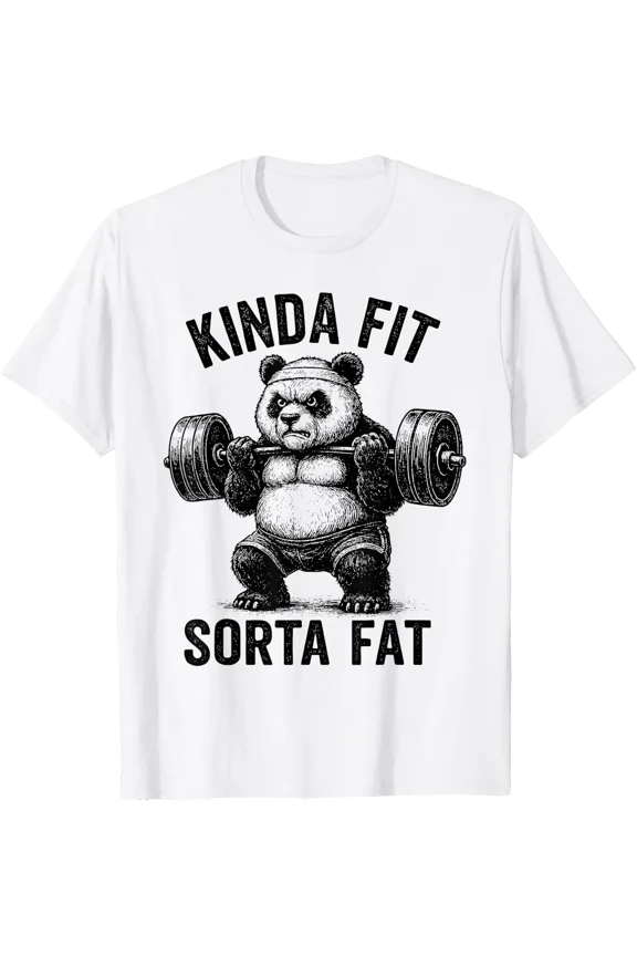 Gym Panda Weightlifting Workout T-Shirt Size S-5XL