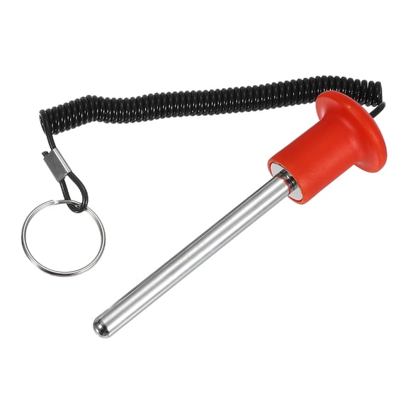 Gym Pin, Weight Stack Pin Strength Training Lifting Equipment Replacement with Pull Rope 0.4 x 4.1 Inch & Red for (Home/Gym)