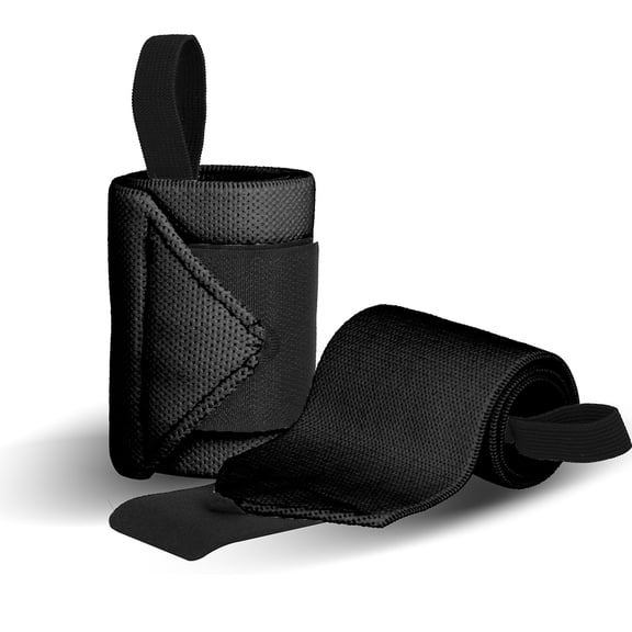 Gym Power Weightlifting Wrist Wraps for Heavy Lifting, Strength Training & Cross-Training - Adjustable Neoprene Wrist Support, Thumb Loop