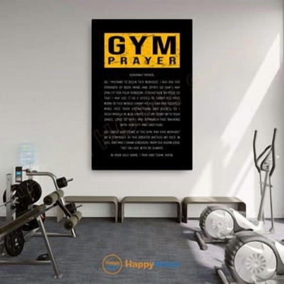 Gym Prayer Motivational Poster, Poster Home Decor, Poster Only
