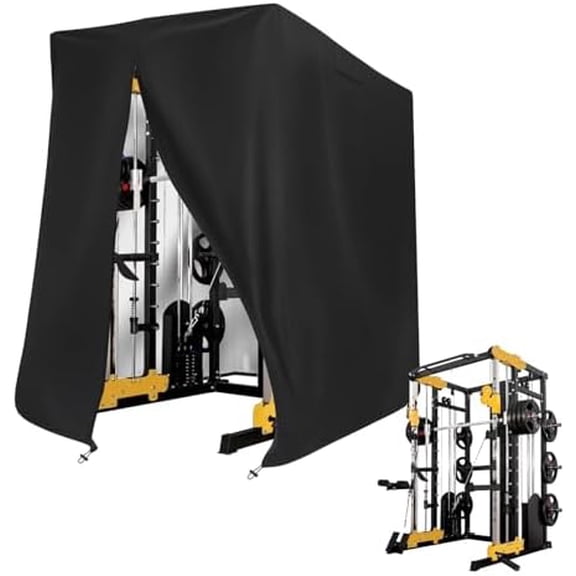 Gym Rack Cover, 600D Oxford Covers for Pull Up Bar Station/Weight Lifting Rack/Squat Rack/Outdoor Home Gym Workout Equipment,Waterproof UV & Dustproof,Black,68.8 * 41 * 72.8inch
