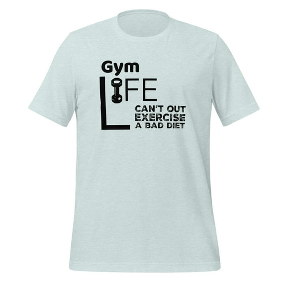 Gym Rat Bad Diet Exercise Lover Men Women Graphic Novelty Premium T-Shirt (Heather Prism Ice Blue, 3XL)