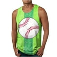 thumbnail image 1 of Gym! Ruimatai Sleeveless Beach Shirts for Men Classic Basic New Baseball 3d Printing Tank Top Casual Sports Sleeveless T-shirt Tank Top/shirt Blouses, 1 of 4