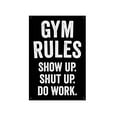 thumbnail image 1 of Gym Rules  - Home Gym Decor - Large Quotes Wall Art - Weightlifting - Lifting - Garage Basement (36 x 60 Inches), 1 of 5