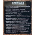 thumbnail image 1 of Building Signs Gym Rules Rust Free Aluminum Sign, 1 of 4