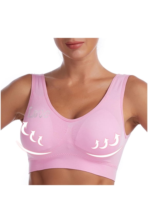 Gym Running Bras for Women No Underwire Seamless Bra Womens Push Up ABC Cup Pullover Comfortable Sport Bralettes