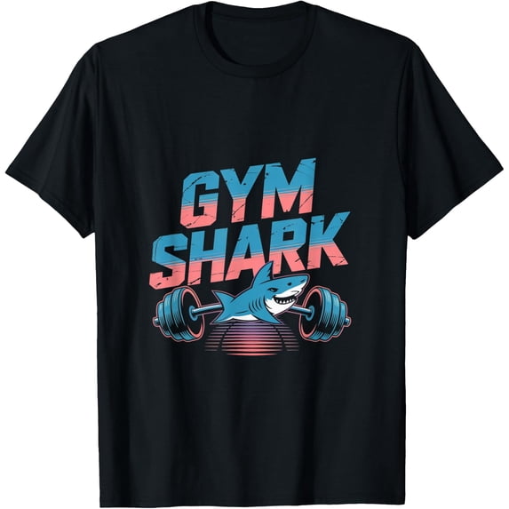 Gym Shark Shirt – Fitness Lover Tee T-Shirt Size S-5XL