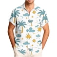 thumbnail image 1 of Gym Shirts Men Cotton,Hawaiian Shirts for Men Casual Summer Beach Shirt Button Down Floral Tropical Vacation Short Sleeve Shirts, 1 of 6