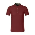 thumbnail image 1 of Mens Shirts Casual Stylish Button Down Short Sleeve Shirt Summer Vacation Shirts Loose Athletic Pullover Tee, 1 of 4