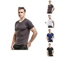 thumbnail image 1 of Gym Shirts Men Summer Solid Cool Ice Silk Crew Neck Short Sleeve Mens T-Shirts Sports Top, 1 of 5