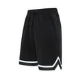 thumbnail image 1 of Gym Shorts Male Summer Thin Breathable High Street Solid Color Basketball Sports Cropped Pants Mens Pants Black M, 1 of 4