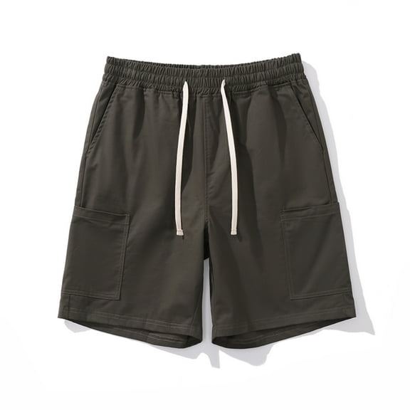 Gym Shorts Men Clearance, Xunlbb Mens Casual Fashion Solid Drawstring Elastic Waist Short Multiple Pockets Short Pants